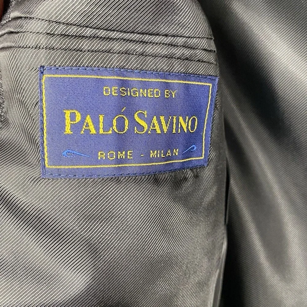 Palo Savino Blazer Jacket 40R Wool‎ Gray 3-Button